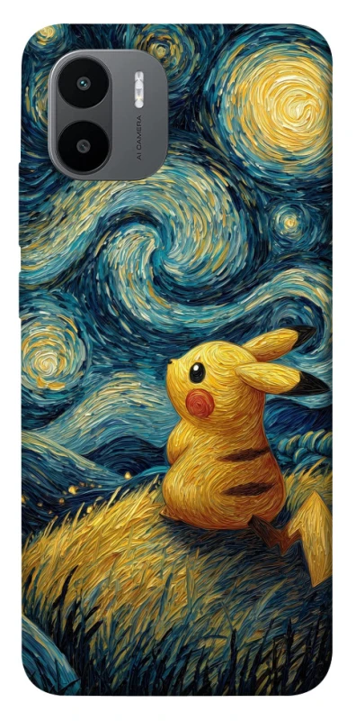 Чохол на Xiaomi Redmi A1+ / Poco C50 / A2+ Pikachu and Van Gogh фото 1 з 1