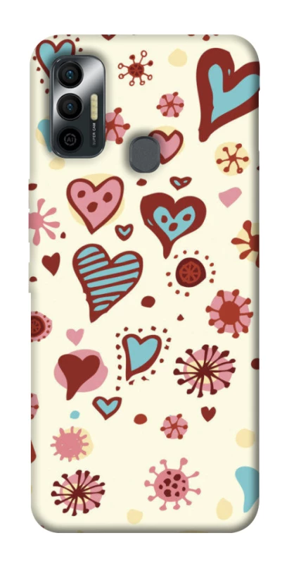 Чохол на TECNO Spark 7 Pretty hearts фото 1 з 1