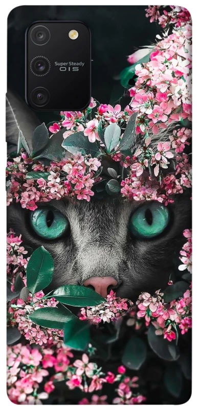 Чехол на Samsung Galaxy S10 Lite Кот в цветах фото 1 из 1