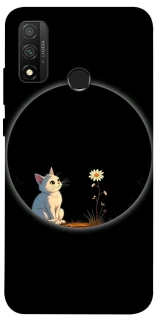 Чехол на Huawei P Smart (2020) Cat and flower фото 1 из 1