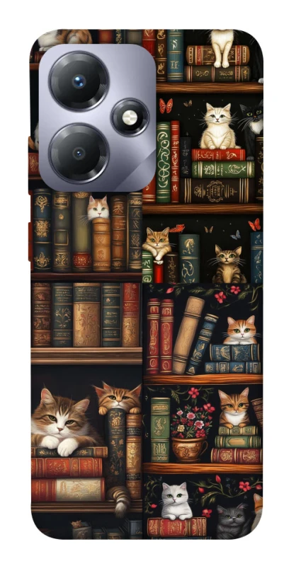 Чохол на Infinix Hot 30 Play Cats & Books фото 1 з 1