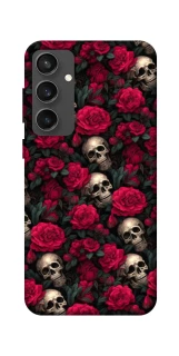 Чехол на Samsung Galaxy S24 FE Черепа и розы фото 1 из 1