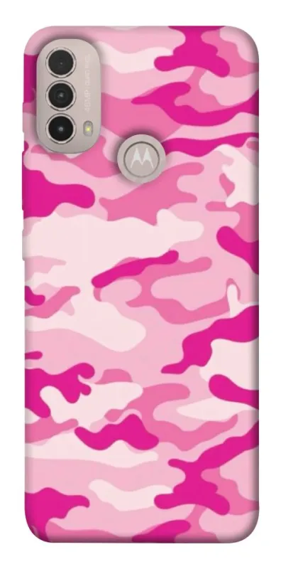 Чехол на Motorola Moto E40 camouflage pink фото 1 из 1