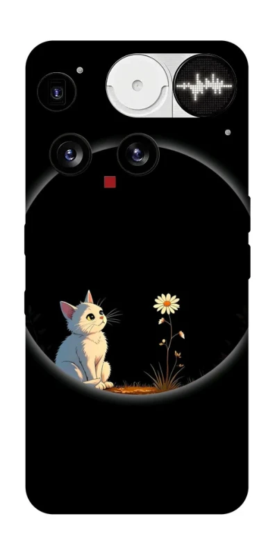 Чехол на Nothing Phone (3) Cat and flower фото 1 из 1