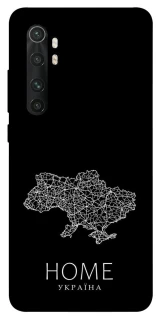 Чехол на Xiaomi Mi Note 10 Lite Ukraine black map фото 1 из 1