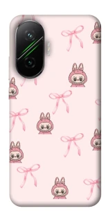 Чехол на Xiaomi Poco F7 Pink bows and Labubus фото 1 из 1