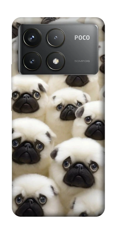Чохол на Xiaomi Poco F6 Pro Doggy Pug Love фото 1 з 1
