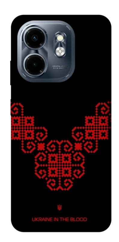 Чехол на Infinix Smart 9 4G / Hot 50i Черно-красная вышиванка фото 1 из 1