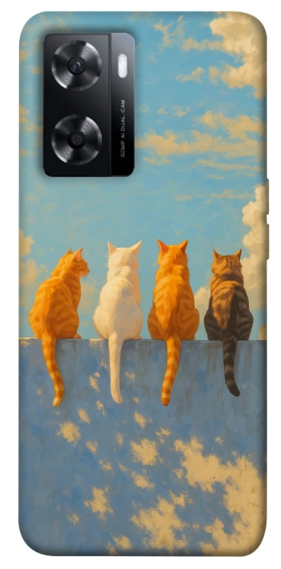 Чехол на Oppo A57s cats on wall фото 1 из 1
