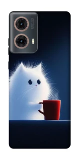 Чохол на Motorola Moto G85 Чохол кіт з кавою фото 1 з 1