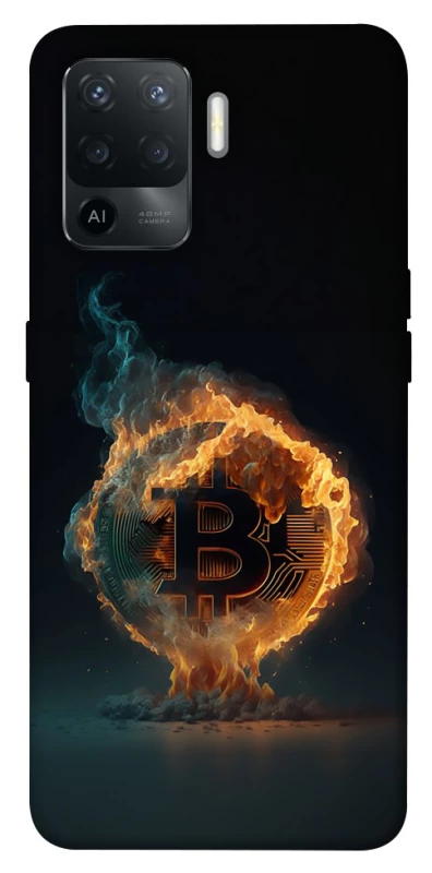 Чохол на Oppo Reno 5 Lite Fire Bitcoin фото 1 з 1