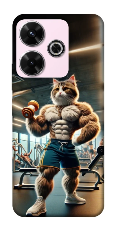 Чехол на Xiaomi Poco M6 4G Качок кот фото 1 из 1