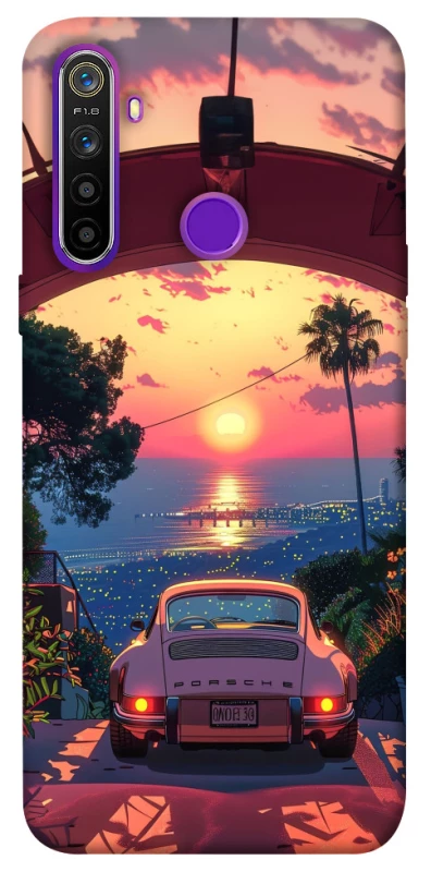 Чехол на Realme 5 Porsche at sunset фото 1 из 1