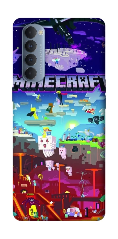 Чохол на Oppo Reno 4 Pro Minecraft world фото 1 з 1