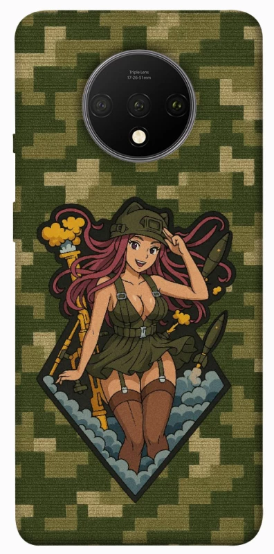 Чохол на OnePlus 7T Military Waifu фото 1 з 1