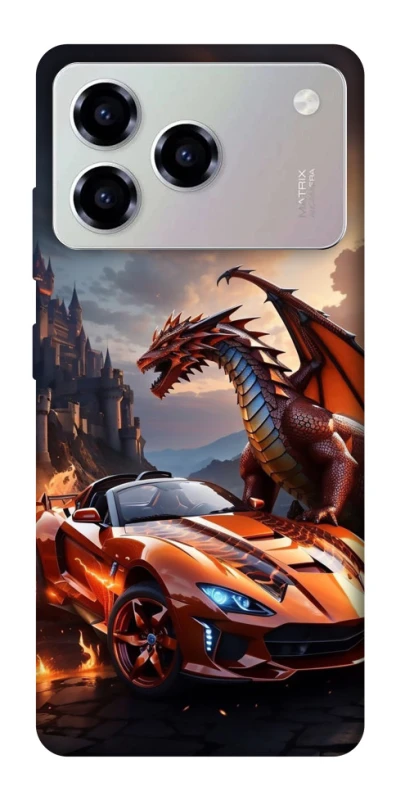 Чохол на ZTE Blade A76 Сar and dragon фото 1 з 1