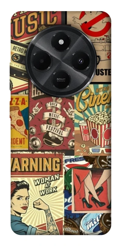 Чехол на Xiaomi Poco M7 Retro collage ver.2 фото 1 из 1