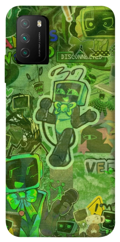 Чохол на Xiaomi Poco M3 Dandysworld tv green theme фото 1 з 1