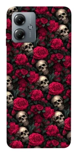 Чохол на Motorola Moto G14 Черепа та рози фото 1 з 1