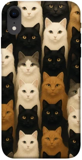 Чехол на Apple iPhone XR (6.1") Colorful Cat Collage фото 1 Чехол на Apple iPhone XR (6.1") Colorful Cat Collage фото 1 из 1