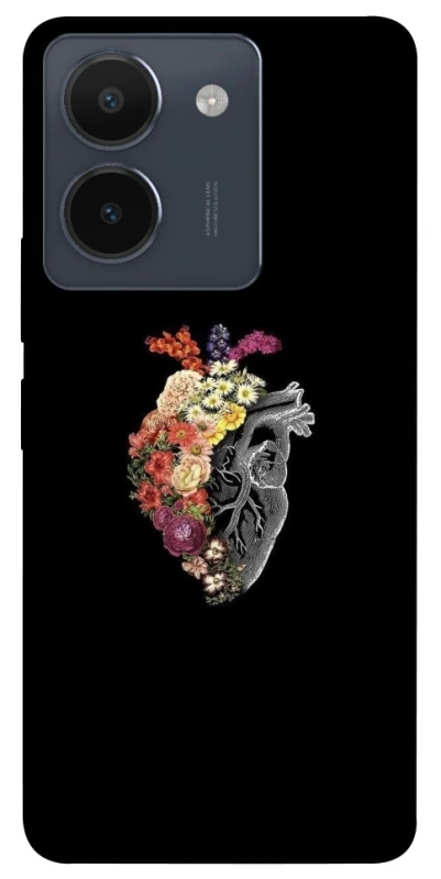 Чохол на Vivo Y36 Heart with flowers фото 1 з 1