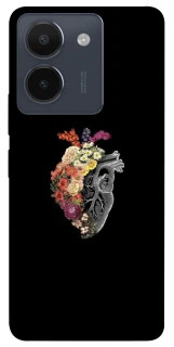 Чехол на Vivo Y36 Heart with flowers фото 1 из 1