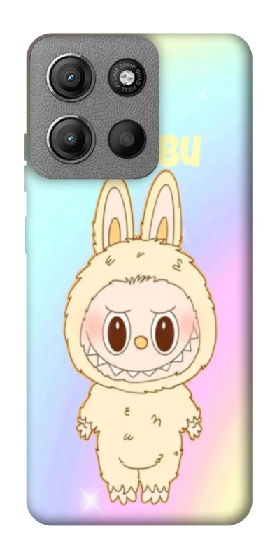 Чохол на Motorola Moto G15 Power Fluffy Rainbow Labubu фото 1 з 1