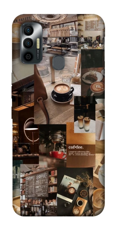 Чехол на TECNO Spark 7 Coffee collage ver.2 фото 1 из 1