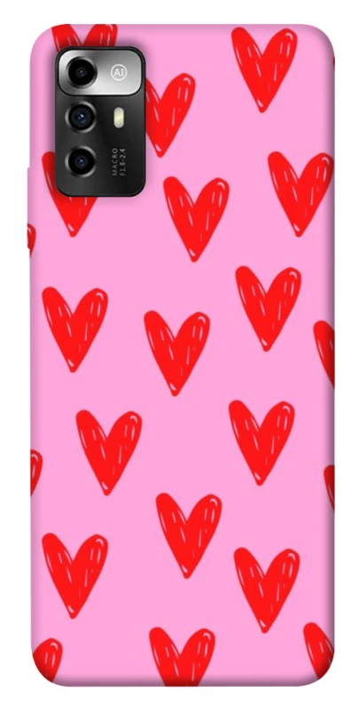 Чехол на ZTE Blade A72 Red hearts 2 фото 1 из 1