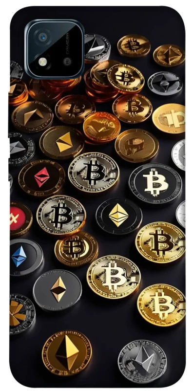 Чехол на Realme C20 Many coins фото 1 из 1