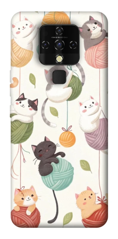Чехол на TECNO Camon 16 SE Funny Kittens фото 1 из 1