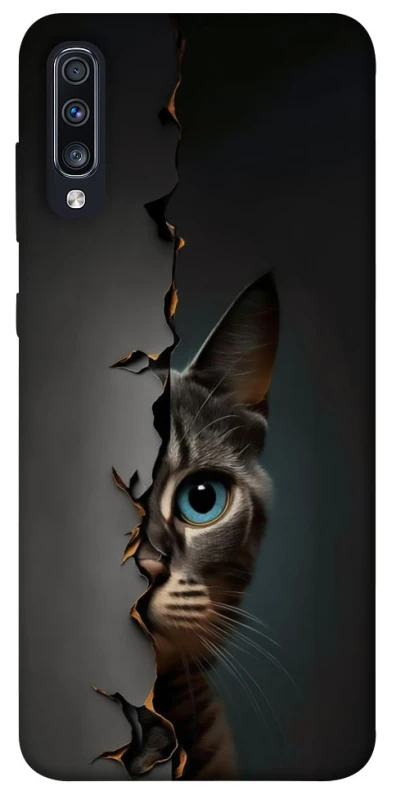 Чохол на Samsung Galaxy A70 (A705F) Кіт-підглядач v2 фото 1 з 1
