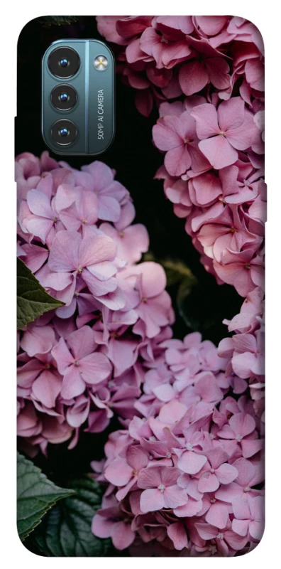 Чехол на Nokia G21 Розовые гартензии фото 1 из 1