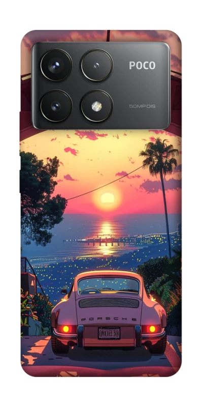 Чохол на Xiaomi Poco F6 Pro Porsche at sunset фото 1 з 1