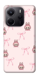 Чехол на Xiaomi Redmi Note 14 5G Pink bows and Labubus фото 1 из 1