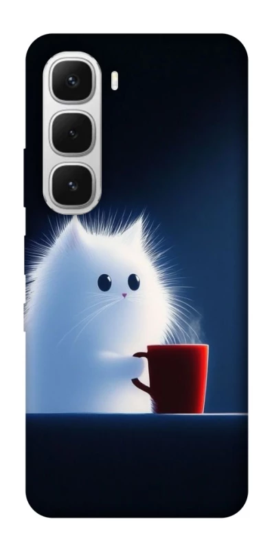 Чохол на Infinix Hot 60i Чохол кіт з кавою фото 1 з 1