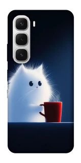 Чехол на Infinix Hot 60i Чехол кот с кофе фото 1 из 1