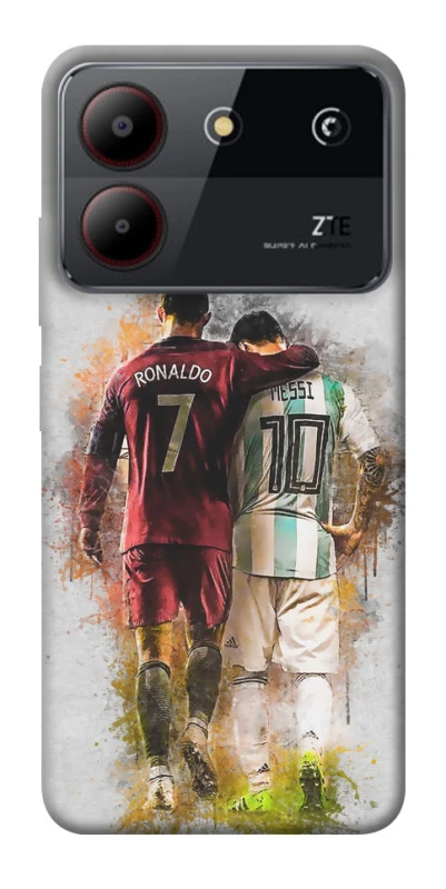 Чехол на ZTE Blade A54 4G Ronaldo и Messi фото 1 из 1