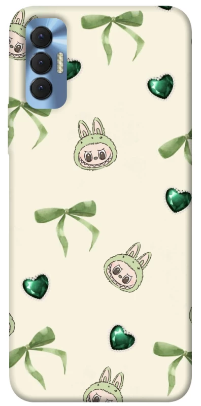 Чохол на TECNO Spark 8P Labubu Green Heart фото 1 з 1