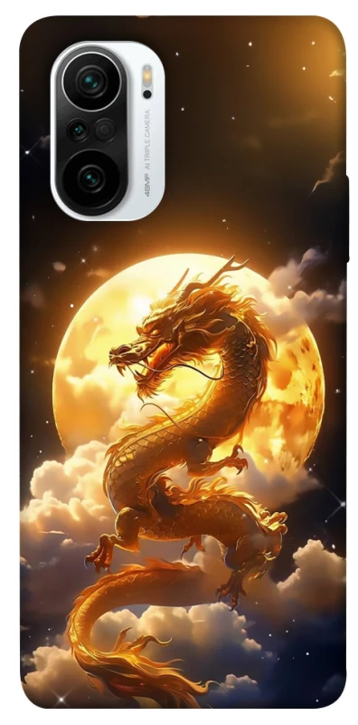 Чехол на Xiaomi Redmi K40 / K40 Pro / K40 Pro+ / Poco F3 Golden Dragon фото 1 из 1