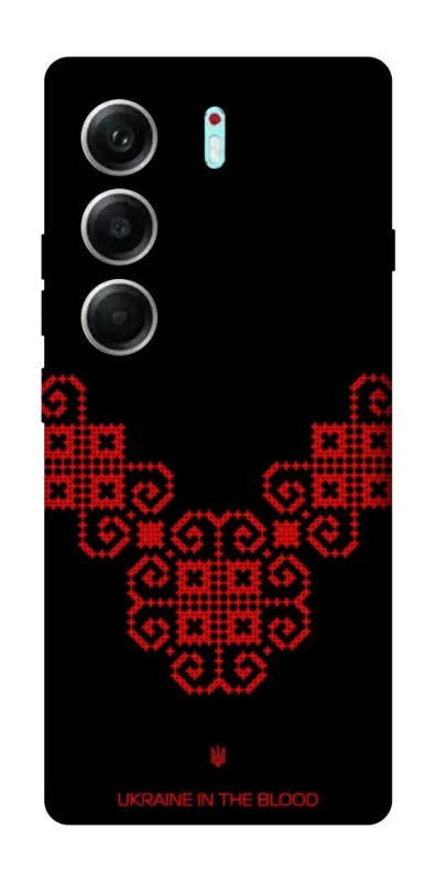 Чохол на Tecno Camon 40 Pro 5G Чорно-червона вишиванка фото 1 з 1