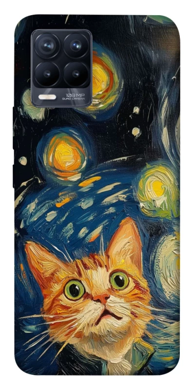 Чохол на Realme 8 paint cat фото 1 з 1