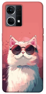 Чохол на Oppo Reno 7 4G Сat with glasses фото 1 з 1