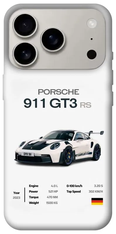 Чехол на Apple iPhone 18 Pro Porsche 911 GT3 фото 2 из 2