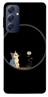 Чехол на Samsung Galaxy M54 5G Cat and flower фото 1 из 1
