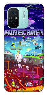 Чехол на Xiaomi Redmi 12C / Poco C55 Minecraft world фото 1 из 1