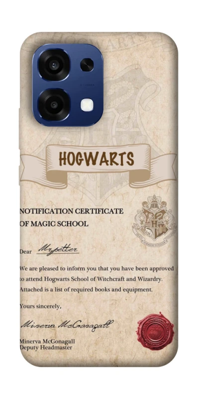 Чохол на Oppo A6 Pro 4G/5G The Hogwarts acceptance letter фото 1 з 2