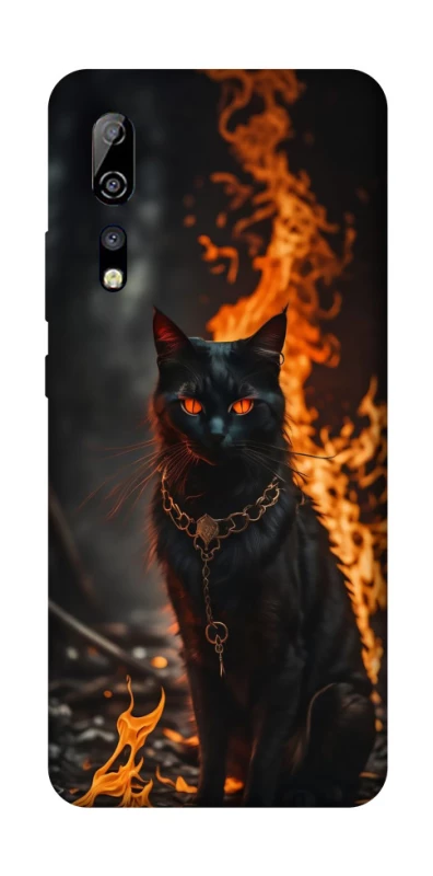 Чохол на ZTE Axon 10 Pro Вогняний кіт фото 1 з 1