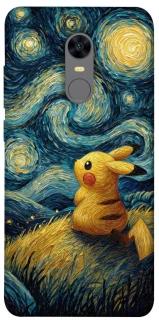 Чехол на Xiaomi Redmi 5 Plus / Redmi Note 5 (Single Camera) Pikachu and Van Gogh фото 1 из 1
