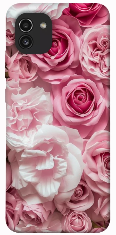 Чохол на Samsung Galaxy A03 Рожеві Квіти фото 1 з 1